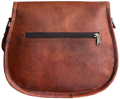 11" Genuine Leather Crossbody Satchel Bag Vintage Purses Handbags for Women